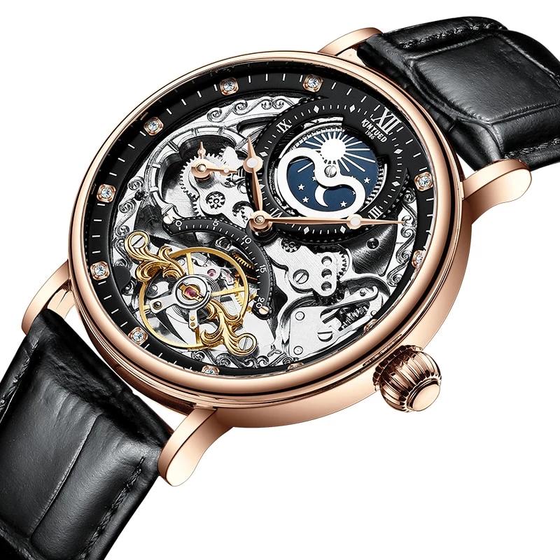 Automatic Watch Men Tourbillon Wristwatch Sports Clock Mechanism Self Winding