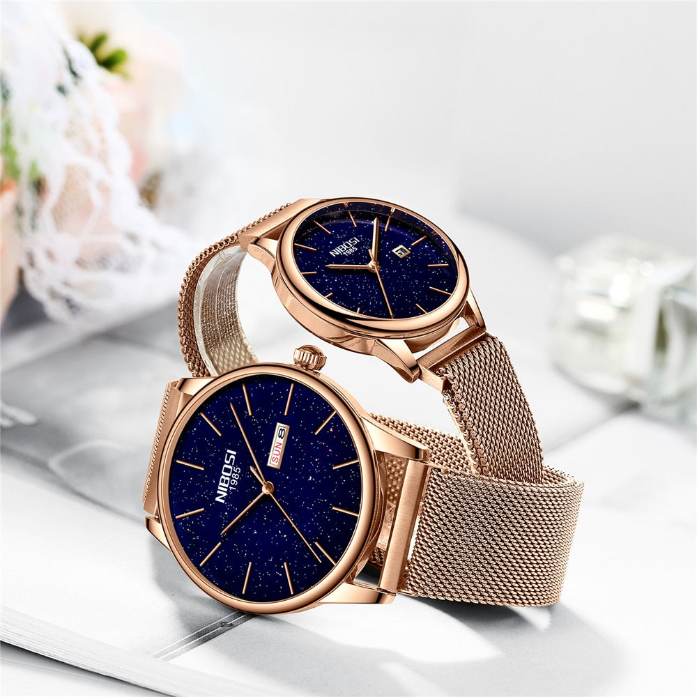 Man and Woman Men Watches 2019 Luxury Brand Elegant Women's Watches Stainless