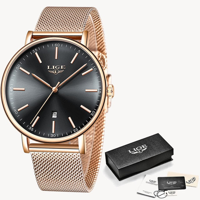 Women's Watch LIGE Top Brand Luxury