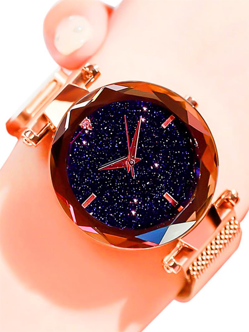 2019 Magnet Starry Sky Watch Women Luxury Brand Rose Gold Purple Women'S Lady Wrist Watch For Female Clock Relogio Feminino Xfcs